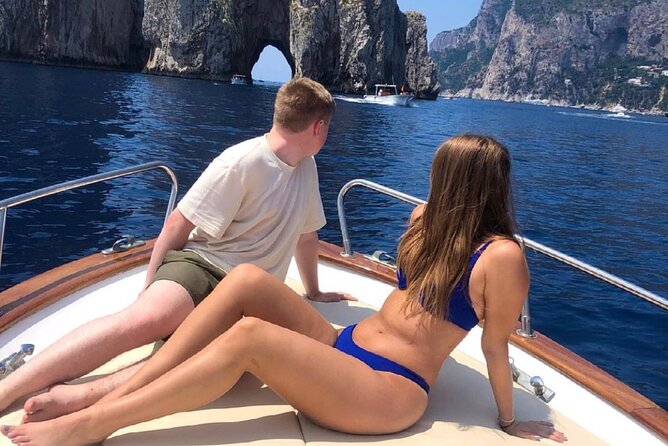 Boat Tour of the Caves on the Island of Capri - Marina Piccola from the sea: luxury coastline and a Caprese limoncello aperitivo