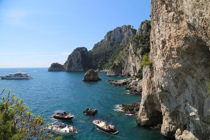Capri Boat tour from Positano with Light Lunch, Drinks & Swim - Bagni della Regina Giovanna to Cala di Mitigliano: The Natural Pool and Waterfall Moment