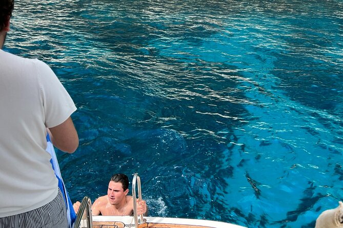 Capri in a Day All Inclusive Premium Boat Tour + City Visit - The coast stops that work best for quick relaxation: Marina Grande and Bagni di Tiberio