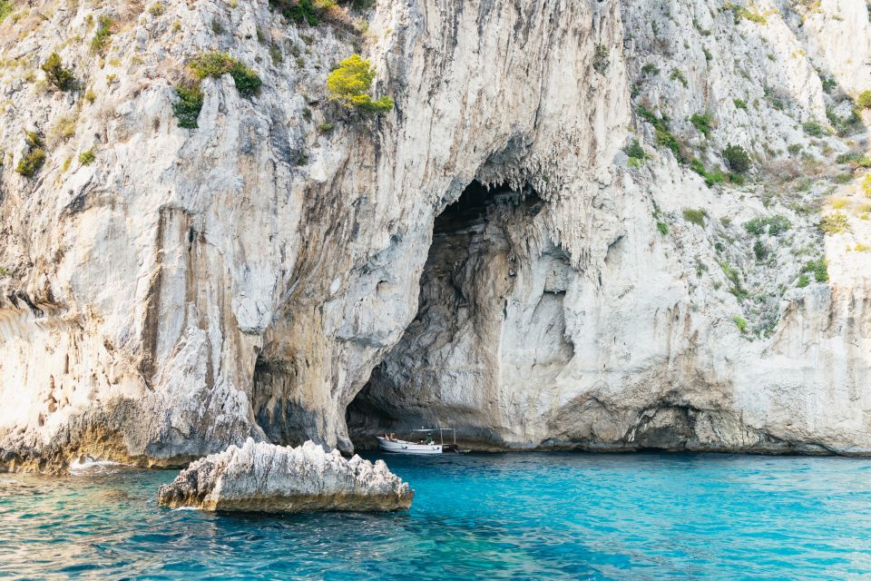 Capri: Island Boat Trip with Grottos - Punta Carena Lighthouse and the Tiberius connection