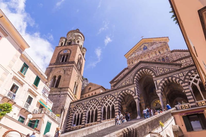 From Pompeii/Vico Equense: Amalfi, Positano, & Ravello Tour - The boat cruise: Vesuvius views and the coast’s big landmarks