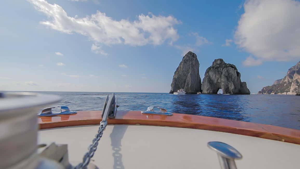 From Positano: Day trip to Capri - Group Tour by boat - Swim breaks and onboard comforts: what your day actually feels like