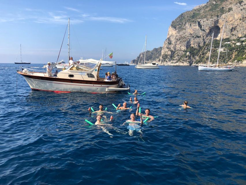 From Sorrento: Capri Island Day Trip with Boat Cruise - Swim stops and snorkeling-style gear: fun, fast, and worth planning for