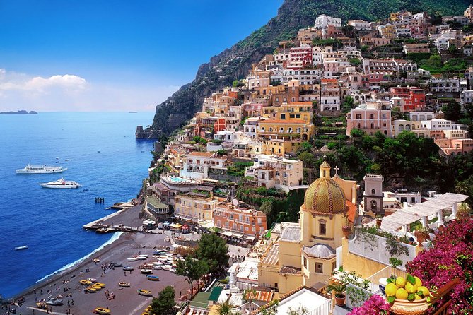 Private Tour Amalfi Coast from Sorrento - Positano stop: bougainvillea lanes, shops, and seafront time