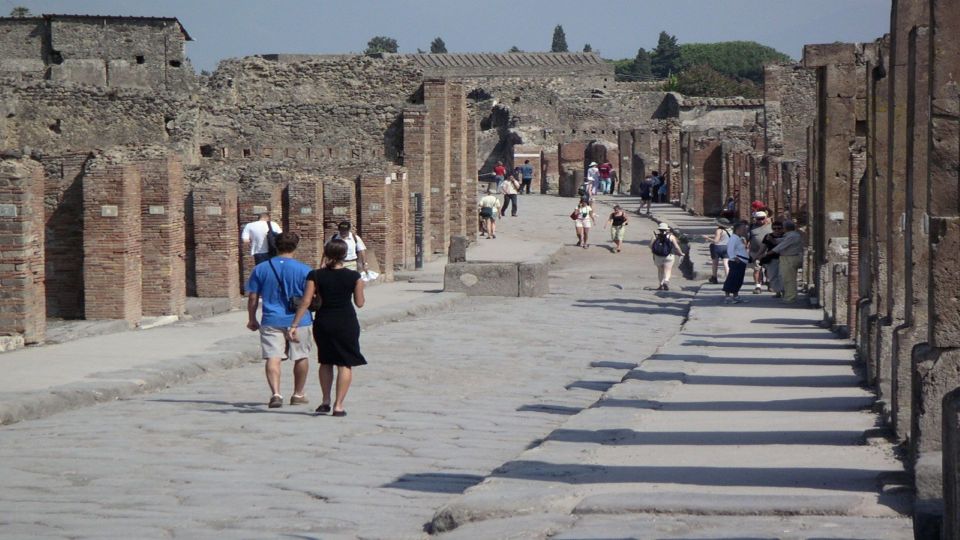 Sorrento: Pompeii & Herculaneum Tour with Skip-the-Line - Public baths, mosaics, frescoes, and the carbonized marital bed