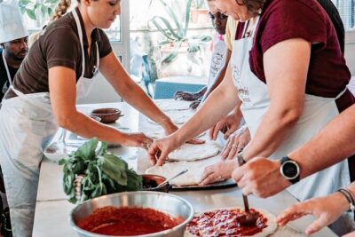 Toss, Bake, Cheers! - Sorrento Pizza Making Class with Wine - Making Neapolitan Dough With Luigi and Laura